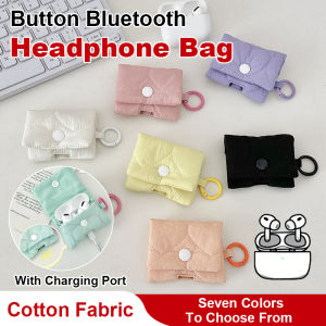 Cute Bluetooth Headset Protector Headphone Bag Ring Hanging Ring Soft Shell Material Cotton Seven Colors Available Bluetooth Headset Storage Bag Bluetooth Headset Protector