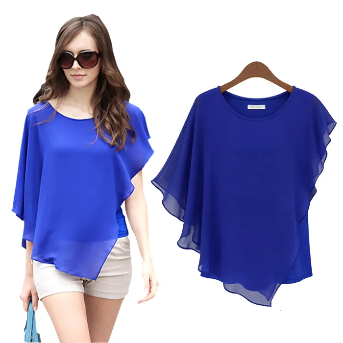 Batwing chiffon hot sale blouse