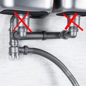 Bộ Xi phông đúc xi phông thoát chậu rửa chén bát chất liệu nhựa ABS cao cấp cứng chắc chắn - Ống xả thoát nhựa cứng cao cấp dễ lắp đặt