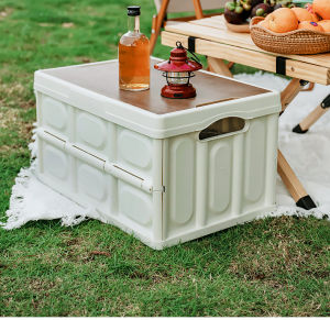 Lion King กล่องตั้งแคมป์ กล่องอเนกประสงค์ กล่องใส่อุปกรณ์แค้มป์ปิ้ง กล่องเก็บของแบบพับได้ foldable storage box พับเก็บประหยัดพื้นที่มากขึ้น