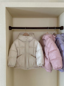 New Winter Kids Down Cotton Jackets Autumn Girls Hooded Thick Warm Coat Teen Solid Outerwear Children Clothing 4-10 Years