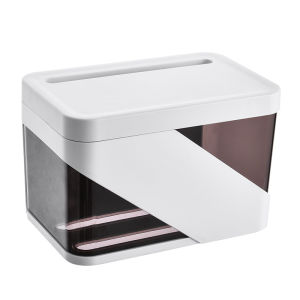 New Design Wall Mounted Tissue Face Towel Storage Box Waterproof Toilet Paper Holder Organizer Shelf Bathroom Wall Mounted Multifunction Tissue Holder Toilet Paper Storage Box For Bathroom