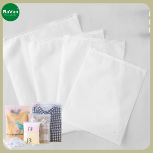 Plastic Zipper Travel bags Waterproof Storage Frosted matte bag for Adult/baby clothing business food storage