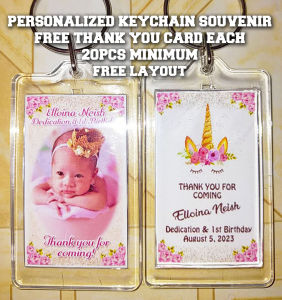UNICORN Personalized Keychain Souvenir Giveaways (FreeLayout-20pcs Minimum) party birthday christening baptism baby kids