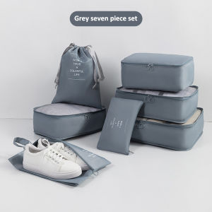7PCS Set Travel Storage Bag Underwear Shoes Wardrobe Suitcase Tidy Organizer Bag Toiletries Clothes Packing Cube Pouch