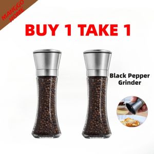 BUY 1 TAKE 1 Grinding Bottle Manual Salt Pepper Mill Grinder Stainless Steel Muller Spice Sauce Grinder