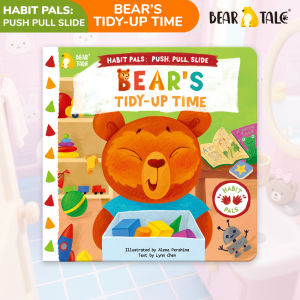 BEAR TALE Bears Tidy-Up Time Push And Pull Book for Kids Preschool Tidying up Habit Education 10 Pages