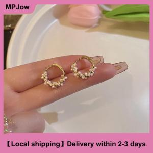 【Local shipping】 1Pair New Simple Temperament Circle Earrings Fashion Small Versatile Earrings Womens Jewelry