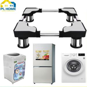 Chân Kệ Tủ Lạnh từ 90 đến 270L Chân Đỡ Máy Giặt từ 6 đến 9 Kg Đa Năng – Khung Inox hộp chắc chắn đệm cao su chống rung