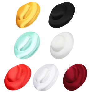 Elegant Black Satins Hat Base Light weight Bridal Hat Base Comfortable Hat Base Handmade Bride Accessory