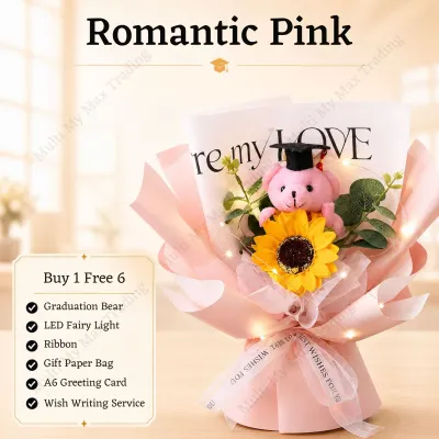 Graduation Flower Bouquet Bear Gift Sunflower Christmas Birthday Anniversary Valentine Girl Friend Mother Present