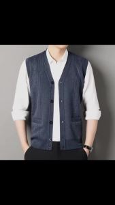 Autumn Winter Mens Vest Casual Sweater Vests Button Up Cardigan MenS V-Neck Fashion Knitted Cardigans