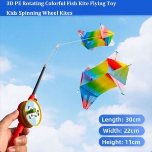 NEXTYOO với Kites Line Diều xoay 3D PE Cá nhiều màu sắc Đồ chơi bay Chất lượng cao Đồ chơi bay trong vườn thể thao dành cho trẻ em