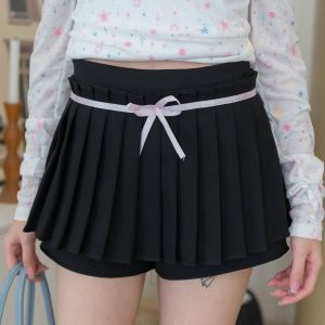 ppitchy.shop - Lugar Skirt กระโปรงกางเกงจีบเล็กรอบตัว