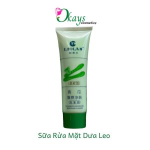 Sữa rửa mặt nội địa trung Lyolan OK340 con bò sữa và dưa leo giúp làm sạch da trắng sáng mịn màng 120g