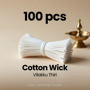 Prayer Lamp Wick Vilakku Thiri Cotton Wick for Pooja Deepam Long Burning Temple Use 100pcs 200pcs 300pcs