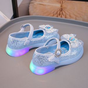 Disney kids frozen princess cute Casual shoes with light soft bottom sports shoes for girl gift