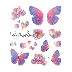 Shiny Fairy Butterfly Wings Tattoo Sticker Temporary Eyes Face Arm Body Art Fake Tattoos Makeup Dance Music Festival