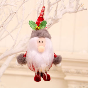 Christmas Plush Pendant Santa Claus Snowman Elk Dolls Hanging Ornaments Xmas Tree New Year Home Party Decoration Navidad Gifts