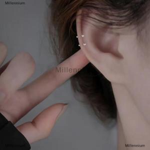 [COD] Millennium 1Pair Fashion Trendy Mini Zircon Stud Earrings For Women Girls Daily Geometry Small Earrings Ear Bone Nail Jewelry Accessories