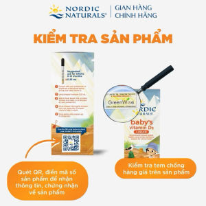 Nordic Naturals Babys Vitamin D3  - Hỗ Trợ Phát Triển Hệ Xương Răng Bé 0-12 Tháng Tuổi - Lọ 22.5ml