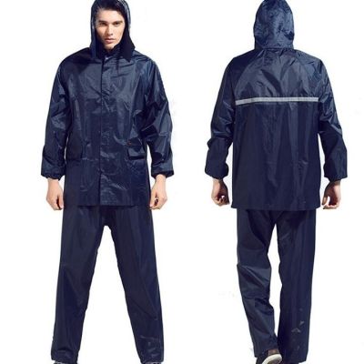 Áo Mưa Bộ Vải Dù xanh đen , Siêu Bền Không Thấm Nước size từ 45 tới 78kg