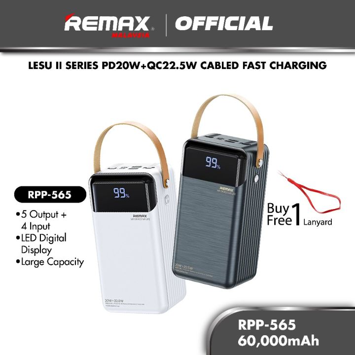 REMAX RPP-565 /RPP-566 Lesu II Series PD20W+QC22.5W Cabled Fast ...