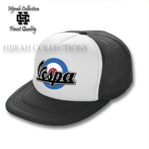 TOPI SNAPBACK JARING/TRUCKER Logo Vespa scooteris  Snapback Trucker topi distro kualitas premium