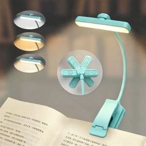 Book Lamp Clip On Adjustable LED Reading Light USB Type C Rechargeable Bedtime Study Flexible Neck Eye Protection Amber Light Lightweight Portable Home Office Room