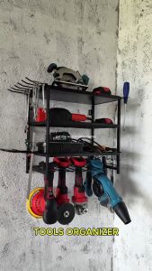 SJORAGE On Hand🔥Wall Mount Power Tool Organizer Drill Holder with Charging Station Garage Tool Storage Rack for Drills Batteries & Hand Tools