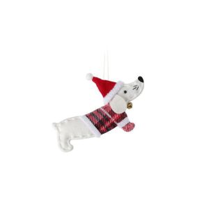 MAOMEI Non-woven Christmas Dachshund Dog Pendant Small Hanging Dressed Dachshund Dog Pendant Creative Decorative Home