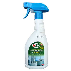 Chai xịt tẩy cặn canxi nhà tắm HGO PLUS 500ml làm sạch kính vòi sen bồn sứ vết ố vàng