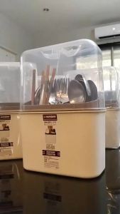 กล่องใส่ช้อนส้อม KEYWAY รุ่น KLC-103 พร้อมฝาปิด ฝุ่นละออง