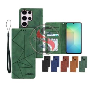 Flip Cover magnet Kulit Samsung Galaxy S25 Ultra Dompet Motif Flip Cover Leather Premium