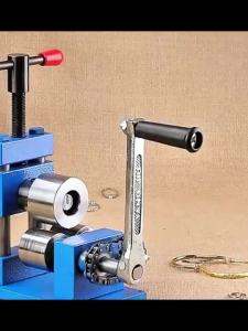 2-in-1 Ring & celet Bender Manual Roller 7.7kg Steel Rubber Nylon Wheels for Gold Silver Jewelry