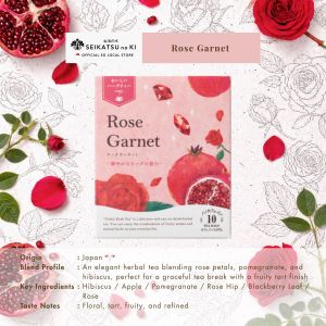 【2.9 million sold in Japan】SEIKATSU no KI Fruity Herbal Tea Rose Garnet 10 Teabags Caffeine Free Japan