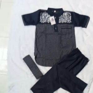 Baju Setelan Muslim Anak Laki-Laki Warna Navy Terbaru