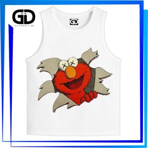GDapparelco Kids Elmo Print Sando for Kid Tank Top Sleeveless Shirt for Boys & Girls Pambahay Wear