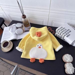 Joyncleon dễ thương phim hoạt hình áo khoác lông cừu trùm đầu cho giữ ấm mùa đông cho trẻ em dày Động vật mềm Thiết kế áo khoác ngoài