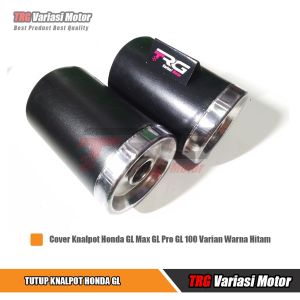 Tutup Knalpot GL Pro Cover Knalpot GL Pro GL Max TRG Bahan Plat Besi Varian Warna Hitam