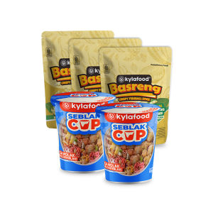 Kylafood paket 2 seblak cup + 3 basreng original