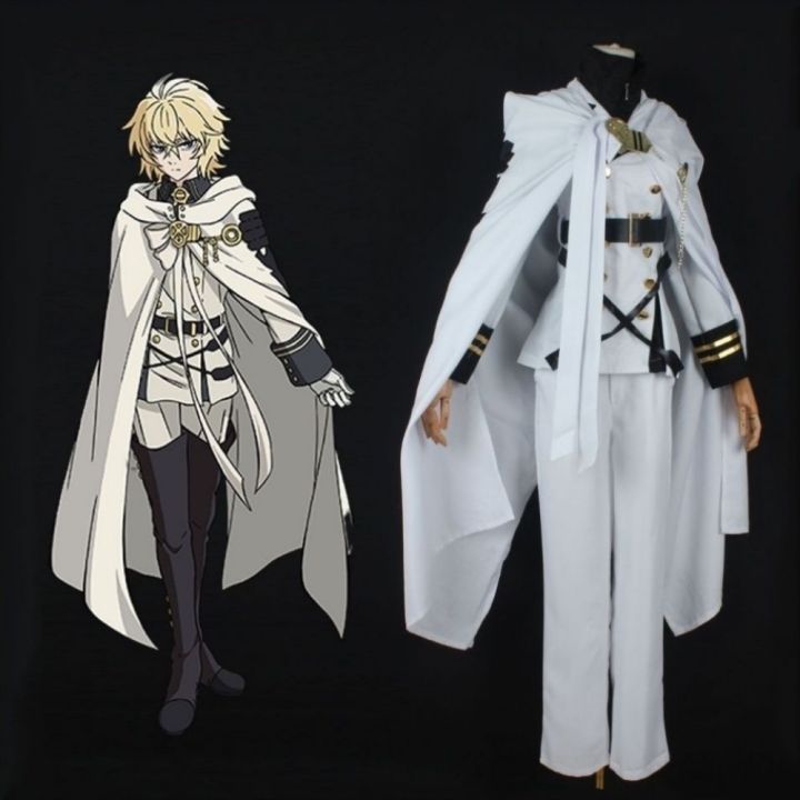 Anime Seraph of The End Owari No Seraph Mikaela Hyakuya Uniforms Cosplay Costume with Wig Full Set