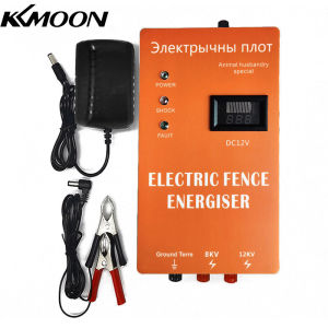 KKmoon Electric Fence Animals Fence Energiser High Power Pulse Adjustable for Poultry Farm