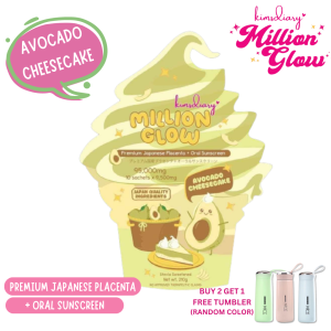 Million Glow by KimsDiary Watermelon Strawberry/ Strawberry Peach with Lemon/ Avocado Cheesecake Glutathione Collagen Drink Kimsdiary Million Glow Glutathione Collagen Drink