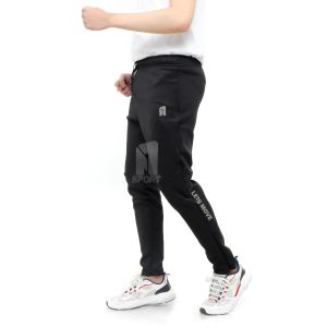NJSTORE Celana Training Olahraga Panjang Pria Wanita Model Slim Bahan Scuba