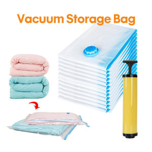 【Buy 199P Take 1 FREE】Vacuum Compressed Storage Bag Reusable Thicken Travel Vacuum Storage Plastic Bags Space Saver for DuvetsPillowsClothes