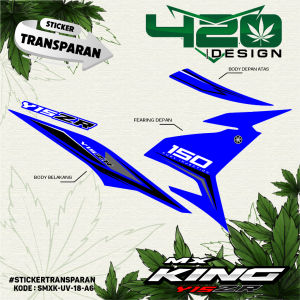 STRIPING TRANSPARAN UV JUPITER MX KING 150 Y15ZR MOTIF GARIS SIMPLE - SMXK-UV - 420 Design