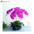 Hoa giả, chậu hoa lan hồ điệp cao su cao cấp cao 60cm loại xịn đẹp giống thật trang trí nhà cửa, phòng khách, decor văn phòng, cửa hàng, khách sạn, spa sang trọng, bình lan hồ điệp làm quà tặng khai trương, khánh thành Anzzar BL-01. 