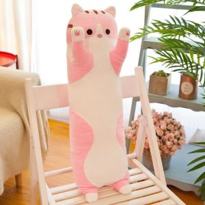 Aoduoyaya 50-130CM Long Cat Pillow Plush Toy Cute Cat Large Sleeping Stuffed Doll  Plushie Pillow Kids Gifts