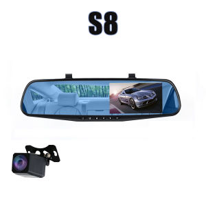S8 HD 4.3 INCH Car Dashcam LED Waterproof Camera Reverse Image Amplifiers Starlight Night Vision Dash Camera For Car
